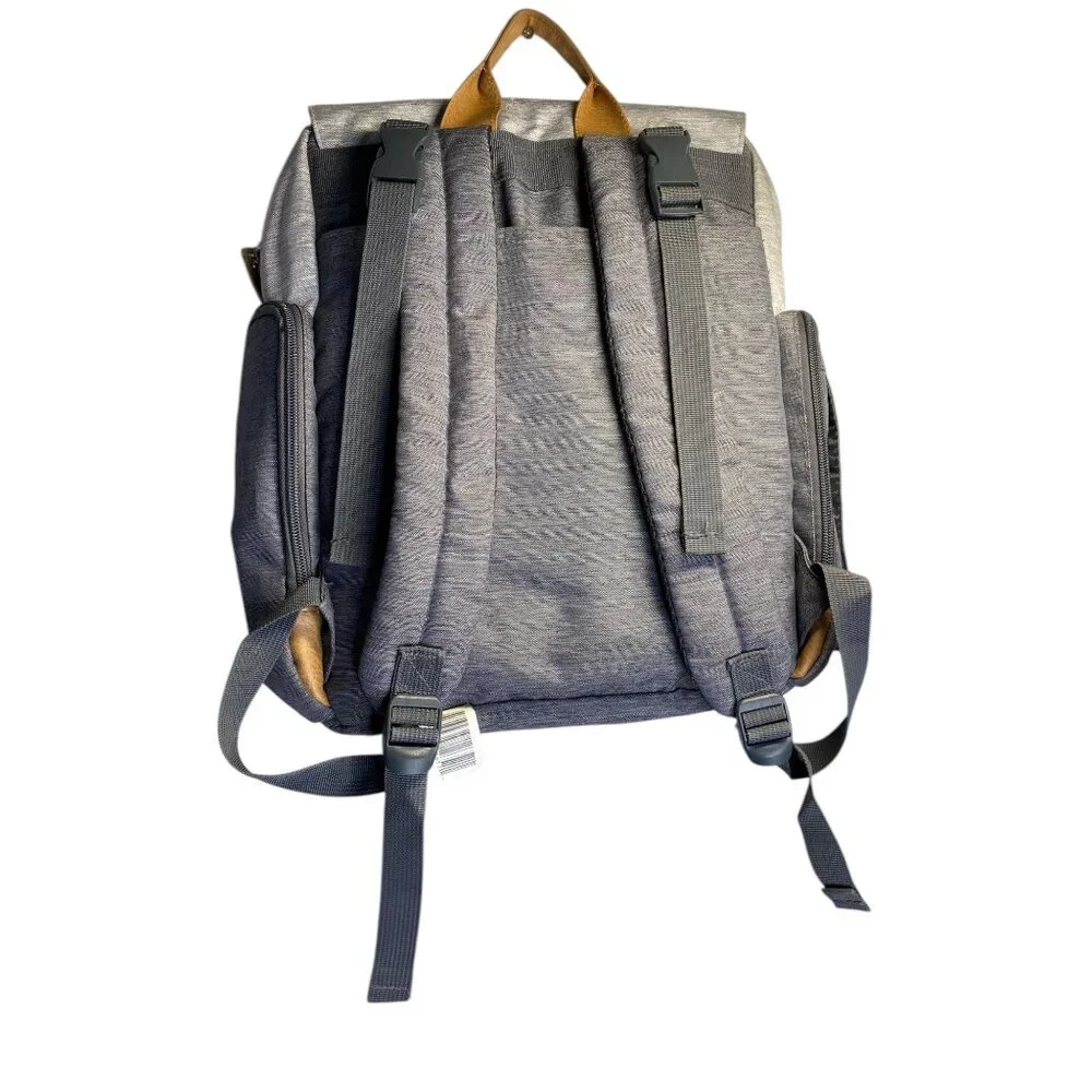 EDDIE BAUER 1st Adventure Cascade Backpack Baby Diaper Bag Gray Insulated Pocket - Picture 4 of 8